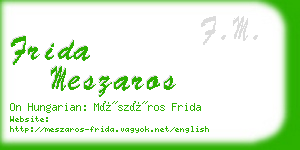 frida meszaros business card